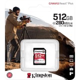 Kingston Canvas React Plus 512 Go, Carte mémoire UHS-II U3, Classe 10, V60