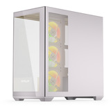 Krux  boîtier midi tower Blanc | 2x USB-A | 1x USB-C | RGB | Verre Trempé