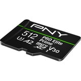 PNY Pro Elite Prime microSD 512 GB, Carte mémoire Noir/Vert