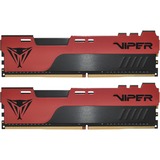 Patriot PVE2432G266C6K module de mémoire 32 Go 2 x 16 Go DDR4 2666 MHz, Mémoire vive Rouge/Noir, 32 Go, 2 x 16 Go, DDR4, 2666 MHz, 288-pin DIMM