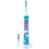 Philips Sonicare For Kids For Kids HX6322/04 Brosse à dents électrique, Brosse a dents electrique Turquoise, Enfant, Brosse à dents à ultrasons, 62000 mouvements par minute, Bleu, 2 min, LED