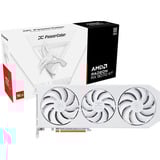 PowerColor Radeon RX 9070 XT Hellhound Spectral White OC, Carte graphique Blanc