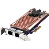 QNAP QM2-2P2G2T carte réseau Interne Ethernet 2500 Mbit/s, Carte d'interface Interne, Avec fil, PCI Express, Ethernet, 2500 Mbit/s