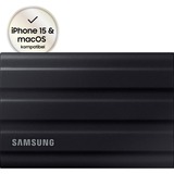 SAMSUNG Portable T7 Shield, 2 To SSD externe Noir, MU-PE2T0S/EU, USB-C 3.2 Gen 2 (10 Gbit/s)