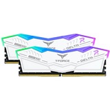 Team Group DELTA RGB DDR5 module de mémoire 32 Go 2 x 16 Go 6400 MHz ECC, Mémoire vive Blanc, 32 Go, 2 x 16 Go, DDR5, 6400 MHz, 288-pin DIMM
