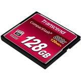 Transcend 128GB 800x CF 128 Go CompactFlash MLC, Carte mémoire Noir, 128 Go, CompactFlash, MLC, 120 Mo/s, 60 Mo/s, Noir