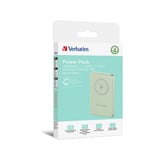 Verbatim Charge 'n' Go Lithium Polymère (LiPo) 10000 mAh Recharge sans fil Vert, Powerbank Vert clair, 10000 mAh, Lithium Polymère (LiPo), Quick Charge 3.0, Recharge sans fil, Vert