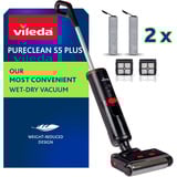 Vileda PureClean S5 Plus, Aspirateur sec/humide Noir/Argent