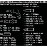 Wera 7440/41/42 Jeu de tournevis dynamométriques Kraftform 0,3-6,0Nm Noir/Vert, 27 pièces, avec mandrin sans clé Rapidaptor