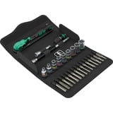Wera 8100 SA 15 Ensemble de cliquets Zyklop Comfort, 1/4", Set d'outils Noir/Vert