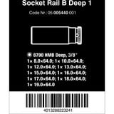 Wera Barre magnétique à douilles B Deep 1 Jeu d'embouts de clé à douille 3/8", Clés mixtes à cliquet Noir/Vert