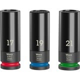 Wera Impacteur de roue C Set 1, Clés mixtes à cliquet En 3 parties, avec protection du bord