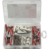 fischer EasyDIY Box Décoration EasyHook+Vis, Cheville Vert clair/Rouge