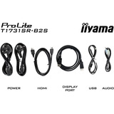 iiyama ProLite T1731SR-B2S 17" Moniteur tactile Noir (Mat), 1x DisplayPort, 1x HDMI, 1x VGA, 43,2 cm (17"), 1280 x 1024 pixels, 5 ms