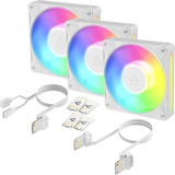 ARCTIC BioniX P12 A-RGB ventilateurs de boîtier Blanc, 3 pièces, 120 x 120 x 26 mm, PWM