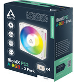 ARCTIC BioniX P12 A-RGB ventilateurs de boîtier Blanc, 3 pièces, 120 x 120 x 26 mm, PWM