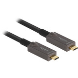 DeLOCK Câble USB-C optique actif Noir, 15 mètres, 4K