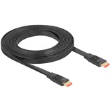 DeLOCK Câble plat HDMI haute vitesse 48 Gps 8K 60Hz Noir