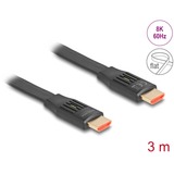 DeLOCK Câble plat HDMI haute vitesse 48 Gps 8K 60Hz Noir
