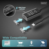 Digitus Câble d'extension actif USB 3.2 Gen 1, connecteur USB-C > prise USB-C Noir