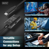 Digitus Câble d'extension actif USB 3.2 Gen 1, connecteur USB-C > prise USB-C Noir