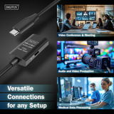 Digitus Câble d'extension actif USB 3.2 Gen 1, connecteur USB-C > prise USB-C Noir
