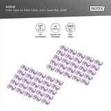 Digitus Clips de couleur pour câbles de raccordement - Violet, Finition Violâtre