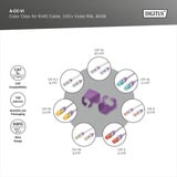 Digitus Clips de couleur pour câbles de raccordement - Violet, Finition Violâtre
