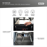 Digitus Console KVM LCD HD modulaire avec écran TFT 17" 1 port VGA, Switch KVM Noir