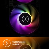 EKWB EK-AIO 360 D-RGB Processeur Refroidisseur de liquide tout-en-un 12 cm 1 pièce(s), Watercooling Noir, Refroidisseur de liquide tout-en-un, 12 cm, 66,04 cfm