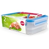 Emsa 513576 boîte hermétique alimentaire Rectangulaire 0,6 L Transparent 1 pièce(s) Transparent/Bleu, Boîte, Rectangulaire, 0,6 L, Transparent, Polypropylène (PP), Élastomère thermoplastique (TPE), Allemagne
