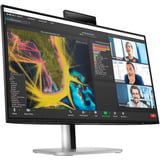 HP Pro 524pm Moniteur de conférence 23.8" Noir/argent, 1x DisplayPort, 1x HDMI, 2x USB-C, 3x USB-A, 1x RJ-45, 8 pouces - 524pm, 60,5 cm (23.8"), 1920 x 1080 pixels, Full HD, LCD, 5 ms, Noir