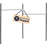 HUDORA Barre de gymnastique double Fabian Pro, Appareil de fitness Gris