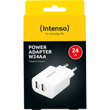 Intenso Adaptateur secteur W24AA chargeur Blanc, 2x USB-A