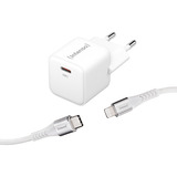 Intenso Power Adapter W30C GaN + C315L Lightning Kabel, Chargeur Blanc