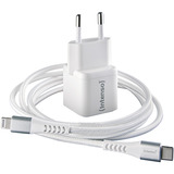 Intenso Power Adapter W30C GaN + C315L Lightning Kabel, Chargeur Blanc