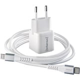 Intenso Power Adapter W30C GaN + C315L Lightning Kabel chargeur Blanc, 1x USB-C
