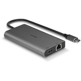 Lindy DST-Mini XT, Mini Docking Station USB-C pour Laptop pour un écran (4K) ou deux écrans (Full HD) & charge 100W, Station d'accueil Mini Docking Station USB-C pour Laptop pour un écran (4K) ou deux écrans (Full HD) & charge 100W, Avec fil, USB 3.2 Gen 1 (3.1 Gen 1) Type-C, 100 W, 1000 Mbit/s, Noir, Gris, SD
