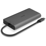 Lindy DST-Mini XT, Mini Docking Station USB-C pour Laptop pour un écran (4K) ou deux écrans (Full HD) & charge 100W, Station d'accueil Mini Docking Station USB-C pour Laptop pour un écran (4K) ou deux écrans (Full HD) & charge 100W, Avec fil, USB 3.2 Gen 1 (3.1 Gen 1) Type-C, 100 W, 1000 Mbit/s, Noir, Gris, SD