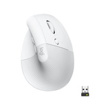 Logitech Lift souris ergonomique vertical - Droitier Blanc/Gris clair, 4000 dpi, Bluetooth