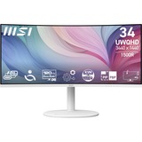 MSI Modern MD342CQPWDE écran plat de PC 86,4 cm (34") 3440 x 1440 pixels UltraWide Quad HD LCD Blanc Moniteur incurvé  Blanc, 86,4 cm (34"), 3440 x 1440 pixels, UltraWide Quad HD, LCD, 4 ms, Blanc