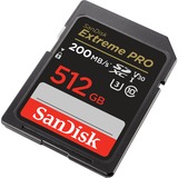 SanDisk Extreme PRO 512 Go SDXC Classe 10, Carte mémoire Noir, 512 Go, SDXC, Classe 10, 200 Mo/s, 140 Mo/s, Class 3 (U3)