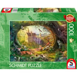Schmidt Spiele Château de conte de fées et magie de la forêt, Puzzle 