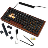 Sharkoon clavier gaming Bois/Noir, Layout DE, Gateron G Pro 3.0 Yellow