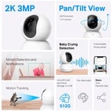 TP-Link TC71 caméra de sécurité Dôme Caméra de sécurité IP Intérieure 2304 x 1296 pixels Bureau, Caméra de surveillance Blanc/Noir, Caméra de sécurité IP, Intérieure, Sans fil, Amazon Alexa & Google Assistant, 2400 MHz, Bureau