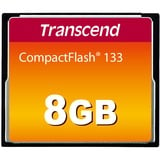 Transcend TS8GCF133 Cartes mémoire, Carte mémoire Noir, 8 Go, CompactFlash, MLC, 50 Mo/s, 20 Mo/s, Noir