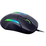 Turtle Beach Kone II - Souris gaming RGB ergonomique filaire, capteur optique 26 000 DPI, interrupteurs optiques 100 M de clics, 23 entrées personnalisables, molette 4D, patins en PTFE pur - Noir cendre Noir, capteur optique 26 000 DPI, interrupteurs optiques 100 M de clics, 23 entrées personnalisables, molette 4D, patins en PTFE pur - Noir cendre, Droitier, Optique, USB Type-A, 26000 DPI, Noir