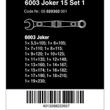 Wera 6003 Joker 15 Set 1, 15 pièces, Clé plate 