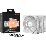 be quiet! Light Wings LX PWM high-speed ventilateurs de boîtier RGB  Blanc, 3 pièces, 120 x 120 x 25 mm