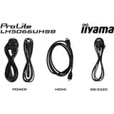 iiyama LH5066UHSB-B1AG, Affichage public Noir (Mat)